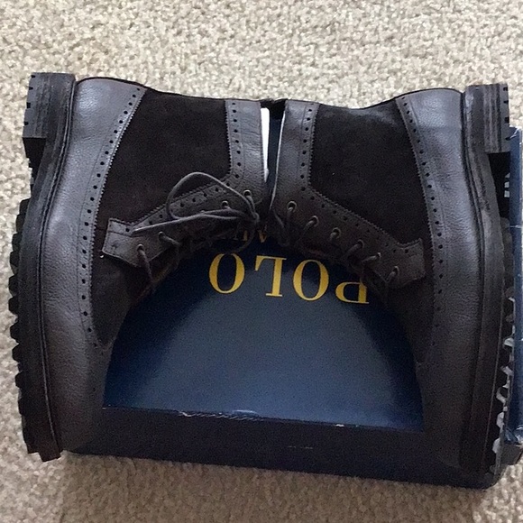New Men’s Ralph Lauren wing tip shoe boot - Picture 7 of 10